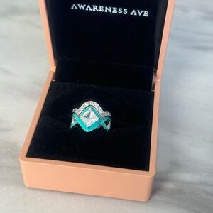 Awareness Avenue Wave Ring Set